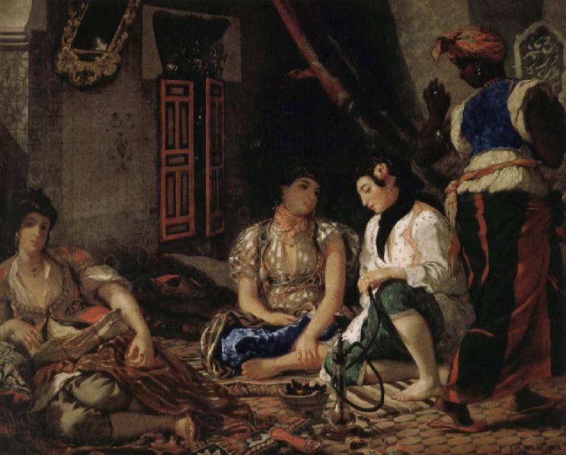 Eugene Delacroix Women of Algiers in the room Spain oil painting art